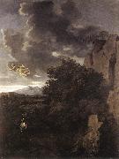 Nicolas Poussin Hagar and the Angel Sweden oil painting reproduction